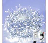 LITYBY String Lights Plug in,25M/82ft 220LED Fairy Lights Main Poweed,8 Modes Garden Lights with Remote Control,Fairy Lights for Bedroom,Garden,Gazebo,Party,Christmas Decorations (Cold White)