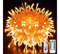 LITYBY USB String Lights,8 Modes Fairy Lights Mains Powered Waterproof Outdoor/Indoor Christmas Lights with Remote Timer for Bedroom, Party, Wedding, Halloween Decoration(Orange)