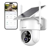 LITYMOL 2K 360° View Security Cameras Wireless Outdoor, Solar Cameras for Home Security, Color/IR Illumination Night Vision, AI Detection, 2-Way Audio, Siren Alarm, SD/Cloud Storage, 2.4g WiFi