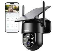LITYMOL 2K 360° View Security Cameras Wireless Outdoor, Solar Cameras for Home Security, Color Night Vision, AI Detection, 2-Way Audio, Spotlight Siren Alarm, SD/Cloud Storage, 2.4g WiFi