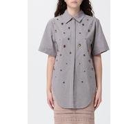 LIU JO Cotton Shirt with Rhinestones - Size: 46 - female