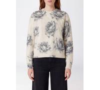 LIU JO Crewneck Jumper in a Wool Blend with an All-Over Floral Jacquard Motif - Size: XS - female