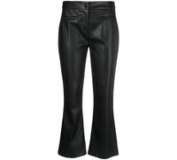 LIU JO faux-leather flared cropped trousers - Black 46