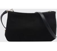 LIU JO Gerona Faux Suede Crossbody Bag with Zip Closure and Tonal Logo
