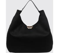 LIU JO Gerona Large Hobo Bag in Velvet with Metal Piercing and Leather Handle