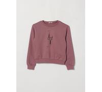 LIU JO Girls' Cotton Crewneck Sweatshirt with Rhinestone Logo Embroidery - Size: S - female