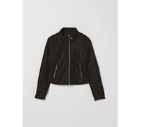 LIU JO Girl's Cropped Faux Leather Biker Jacket with Zip Closure - Size: L - female