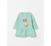 LIU JO Girl's Graphic Print Cotton Sweatshirt Dress with Rhinestone Logo - Size: 6 - unisex