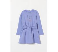 LIU JO Girl's Heart Print Cotton Sweatshirt Dress with Rhinestone Logo - Size: 8 - female