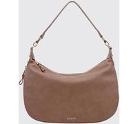 LIU JO Grained Faux Leather Hobo Bag with Monogram Logo and Removable Handle