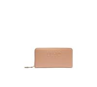 Liu Jo Jeans Caliwen Zip Around Wallet with Embossed Logo on the Front. NEUTRAL One Size, neutral, 19 X 10 X 2.5 Centimetri, zip wallets