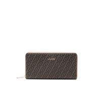 LIU JO large monogram zip wallet - Brown One Size