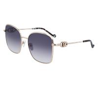 Liu Jo LJ155S 711 Woman Sunglasses Metal Gold Blue Squared Normal Normal