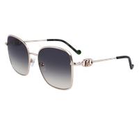 Liu Jo LJ155S 722 Woman Sunglasses Metal Gold Green Squared Normal Normal