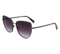 Liu Jo LJ159S 072 Woman Sunglasses Metal Ruthenium Grey Squared Normal Shaded