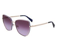Liu Jo LJ159S 714 Woman Sunglasses Metal Gold Squared Normal Shaded