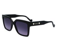 Liu Jo LJ771S 001 Woman Sunglasses Acetate Black Grey Squared Normal Shaded