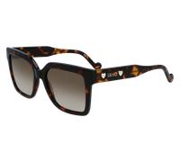 Liu Jo LJ771S 240 Woman Sunglasses Acetate Havana Brown Squared Normal Shaded
