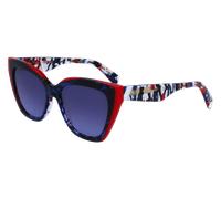 Liu Jo LJ784S 435 Woman Sunglasses Acetate Blue Blue Butterfly Normal Shaded