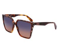 Liu Jo LJ798S 245 Woman Sunglasses Acetate Havana Blue Squared Normal Shaded