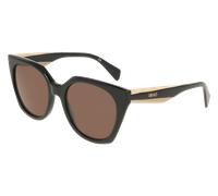 Liu Jo LJ813S 001 Woman Sunglasses Acetate Black Brown Squared Normal