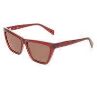 Liu Jo LJ817S 600 Woman Sunglasses Bio-inject Red Brown Cat Eye Normal