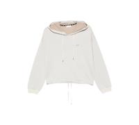 LIU JO logo-plaque drawstring hoodie - Neutrals L