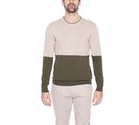 Liu Jo Mens TwoTone Knit Sweater Casual Style - Beige Cotton - Size X-Large
