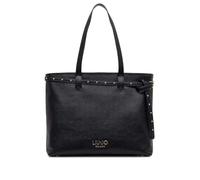 LIU JO Milano Women's Handbag, Black Faux Leather, Elegant Design with Studs
