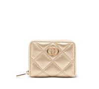 LIU JO monogram-plaque quilted wallet - Gold One Size