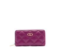 LIU JO monogram-plaque quilted wallet - Purple One Size
