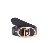 LIU JO oval monogram leather belt - Black One Size