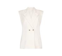 LIU JO padded-shoulder double-breasted waistcoat - Neutrals XXS-XS-S-M-L