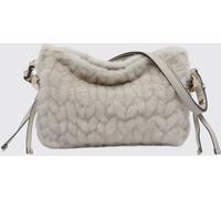 LIU JO Riccy Small Crossbody Bag in Faux Fur with Logo Plaque