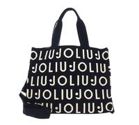 LIU JO shopper bag Tote Knitted Logo Bag L Blue Sky