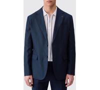 LIU JO Single-Breasted Linen Blazer with Classic Lapels and Flap Pockets - Size: 46 - male