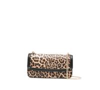 LIU JO small animal-print chain satchel - Brown One Size