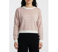 LIU JO Striped Viscose Blend Crew-Neck Sweater - Size: M - female