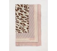 LIU JO Viscose Scarf with Animal Print and Monogram - Size: OS - female