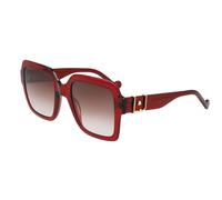 Liu Jo Woman LJ748S 615 Sunglasses Plastic Red Brown Squared Shaded