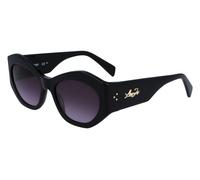 Liu Jo Woman LJ786S 001 Sunglasses Acetate Black Grey Round Normal Shaded