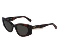 Liu Jo Woman LJ792S 242 Sunglasses Acetate Havana Grey Cat Eye Normal