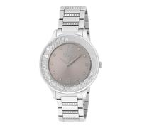 Liu Jo Women's Elegant Stainless Steel Quartz Watch - Dancing Trendy TLJ2491 - Crystal Rotating Watch with Magnetic Clasp Bracelet, grey, Modern