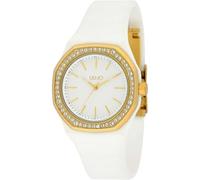Liu Jo Yatch Lady Ladies Watch with White Resin Case and Silicone Strap with Deployment Clasp TLJ2380, White, Modern