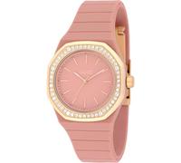 Liu Jo Yatch Lady TLJ2383 Nude Pink Resin Case Silicone Strap Modern Ladies Watch, Pink, Modern