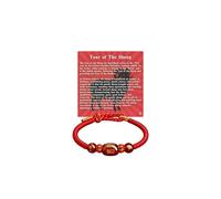 LIU JUN 12 Zodiac Bracelet For Women, Adjustable Chinese New Year Animals Talisman Lucky Tai Sui Braided Red String Horse Bracelets Personalized Feng Shui Gifts Jewelry, L, Agate Woven Rope, no