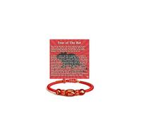 LIU JUN 12 Zodiac Bracelet For Women, Adjustable Chinese New Year Animals Talisman Lucky Tai Sui Braided Red String Horse Bracelets Personalized Feng Shui Gifts Jewelry, L, Agate Woven Rope, no