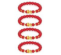 LIU JUN 2025 New Year Of Snake Bracelets, Red String Snake Charm Adjustable Bracelet Chinese Zodiac Animal Good Luck Braided Bracelet Lucky Snake Charm Red Rope Gifts Jewelry For Women Men, L, Nylon
