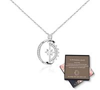 LIU JUN Badass Squad Necklace For Women, To My Badass Squad Star And Moon Rotatable Friendship Necklaces ''We Always Have Each Other's Back'' Meaningful Jewelry Gift For Besties, L, Copper, No