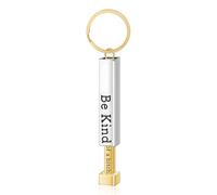 LIU JUN Be Kind Of A B Keychain, Socially Awkward Hidden Message Keyring Funny Sarcastic Cute Quirky Gift Idea For Women, Gold, Large
